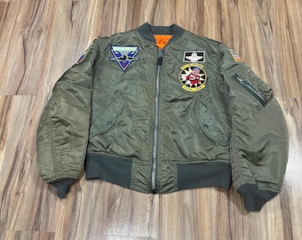 Large Vintage 60s 70s US Military Air Force L-2B Flight Jacket