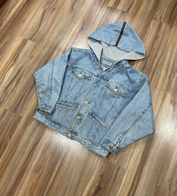XS Vintage 80s Guess Jeans Denim Cropped Jacket Li