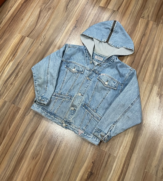 GUESS クロップドデニムジャケット XS XS ヴィンテージ 80年代 ゲス ジーンズ デニム クロップド