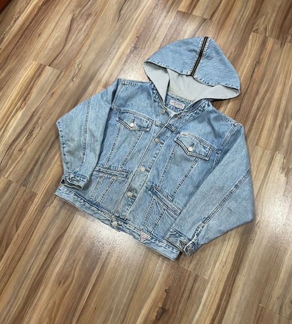 XS Vintage 80s Guess Jeans Denim Cropped Jacket Li