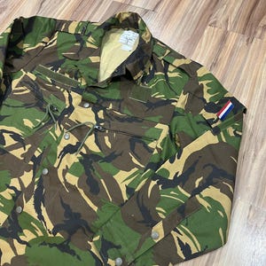 Large/ XL Vintage NetherlandsMilitary Camo Camouflage Jacket Coat Surplus
