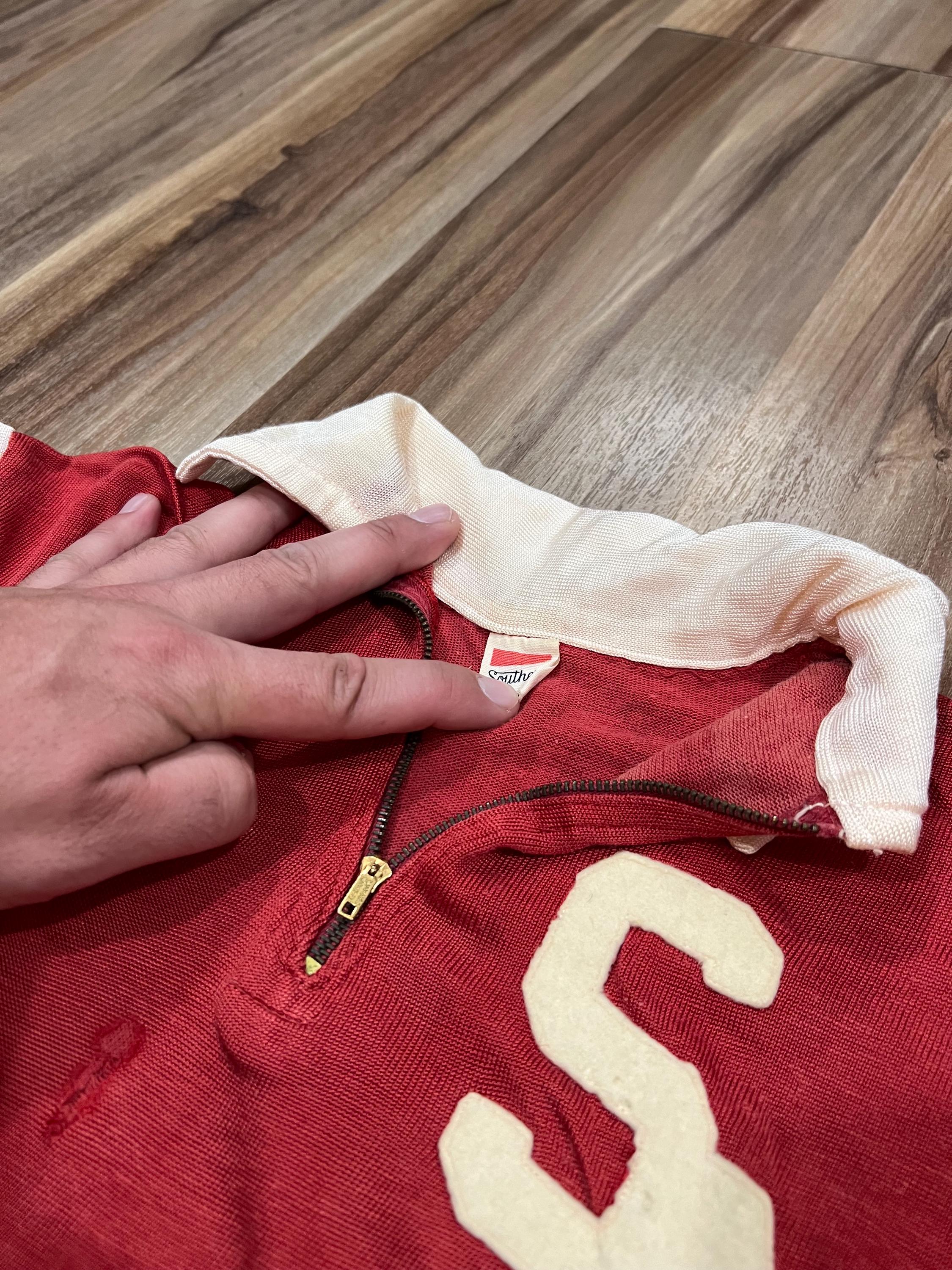 トップス 50s 60s football southern athletic VTG 1950s Russell Southern Football Jersey Shirt Men Small