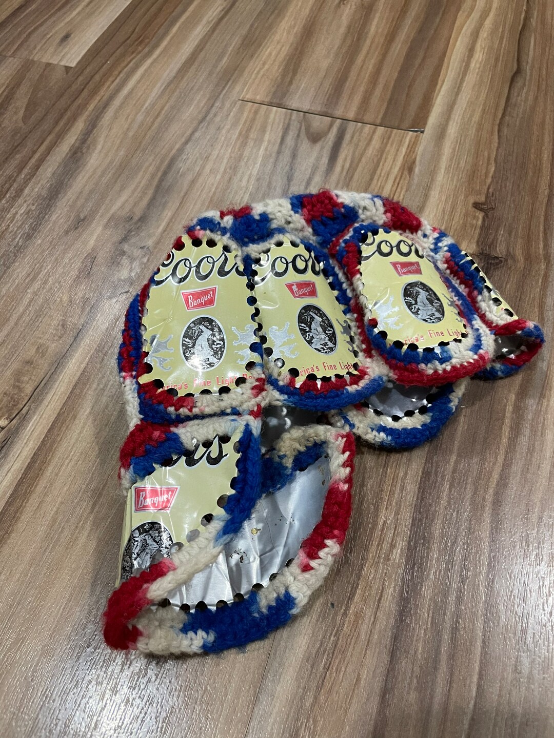 Vintage 1970s Homemade Beer Can Baseball Cap Hat Kit Coors Etsy