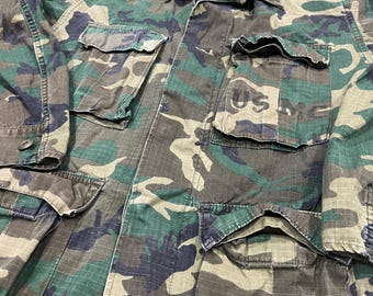 XS Short Vintage 70s ERDL Hot Weather Camo Stencil Usmc Class 2