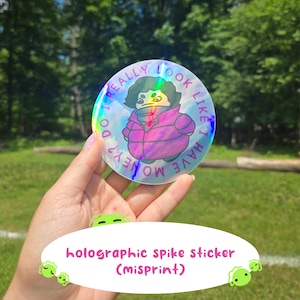 Spike Spiegel Cowboy Bebop inspired Holographic Diecut Vinyl Sticker Chibi Cute Anime MISPRINT