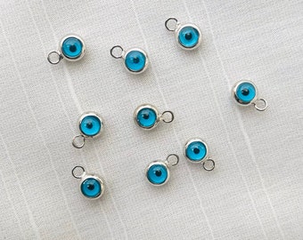 Complemento Evil Eye, Colgante Adicional Plata para Collares, Colgante de Personalización, Mal de Ojo Turco