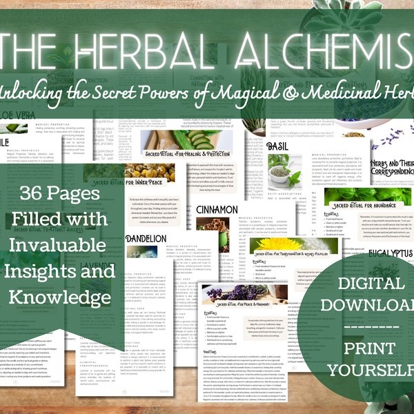 Herbal Alchemist: Secrets of Magical & Medicinal Herbs - Explore Properties, Deity Associations, Zodiac, Elementals - Ultimate Herbal Guide