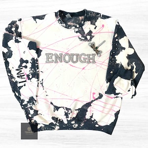 Bleached Graphic Sweatshirt, Bleached Crew Neck, Sweatshirts and Hoodies, Sweatshirt women trendy