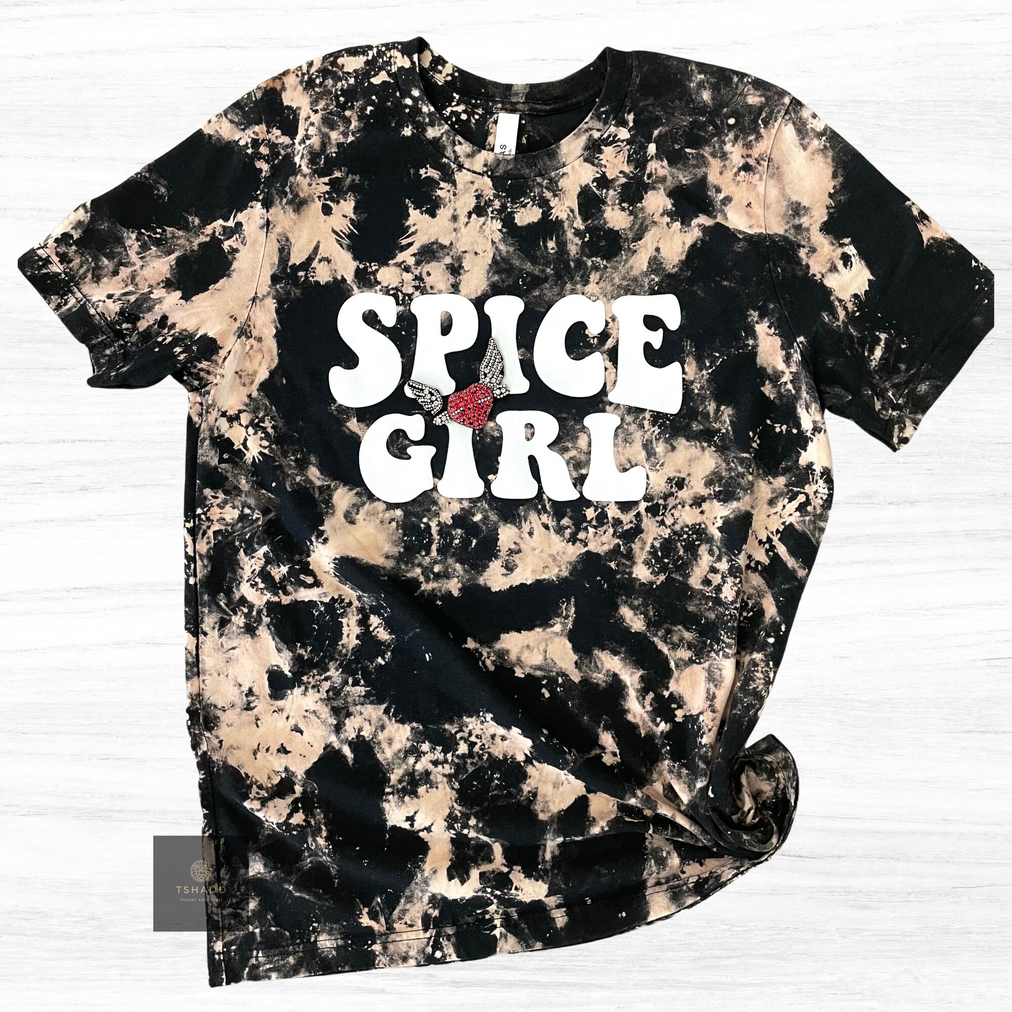 Bleached Graphic T-shirt Polyester 