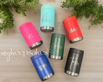 Personalised Can Cooler | Stainless Steel Can Bottle Cooler | Customised Stubby Cooler