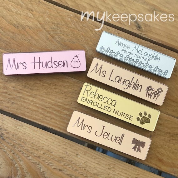 Personalised Name Badge Nurse Name Badge Name Badge Etsy Australia