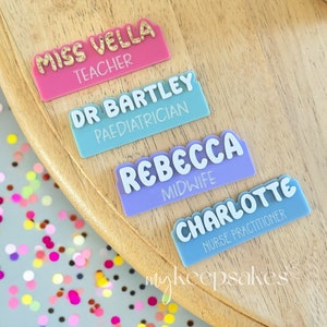 Personalized Acrylic Profession Badge | Teacher, Nurse, Doctor