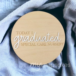 Special Care Nursery Graduate Plaque | SCN Milestone Disc | SCN | SCN Graduate | Minimalist | Birth Plaque | Baby Plaque