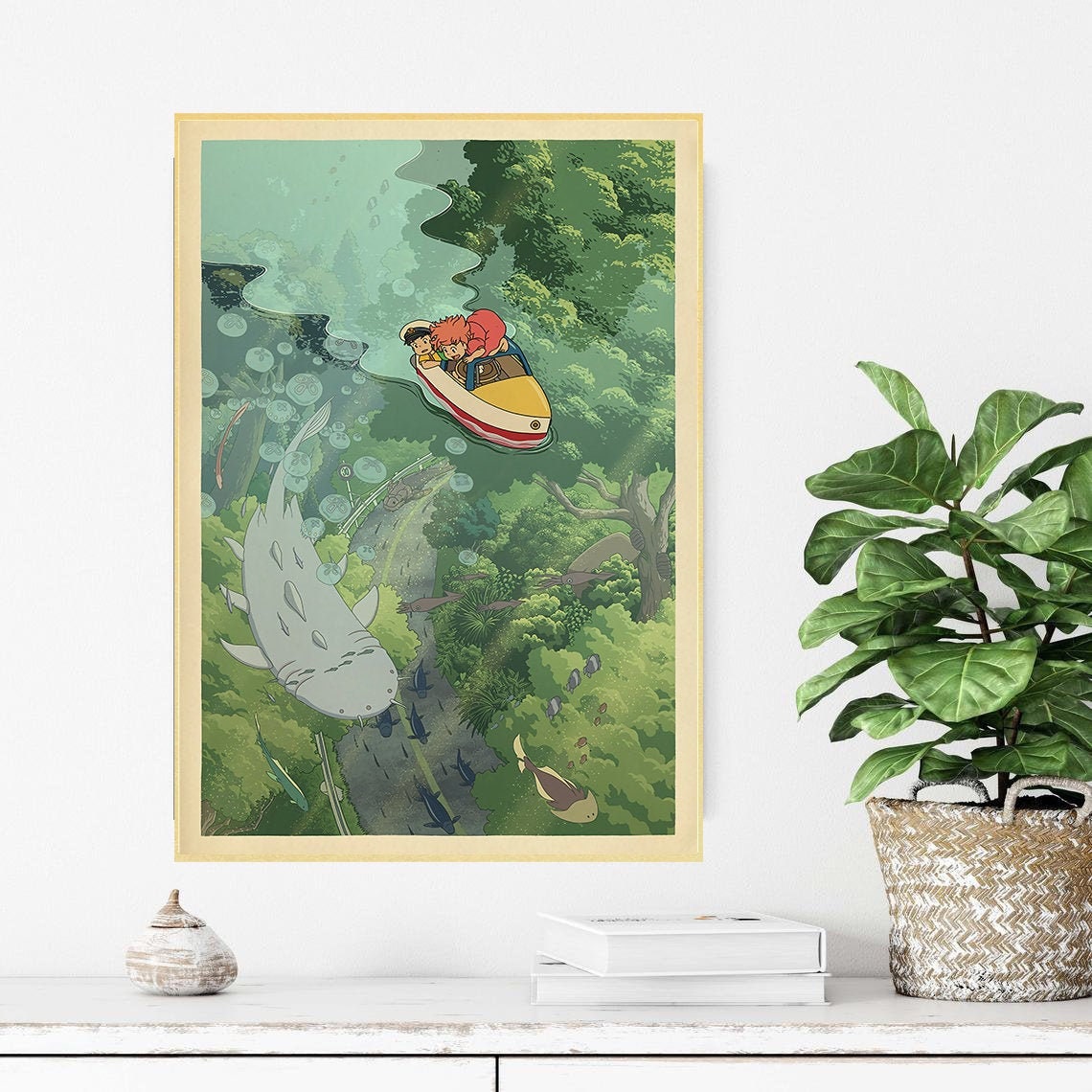 Ponyo Poster Art Print Hayao Miyazaki Studio Movie Print | Etsy