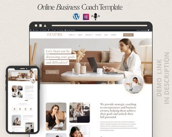 Online Business Coach WordPress Website Template | Elementor Template Kit