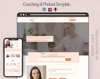 Elevate Your Coaching Game with this Podcast Template | Podcast Website Template | Elementor Template Kit