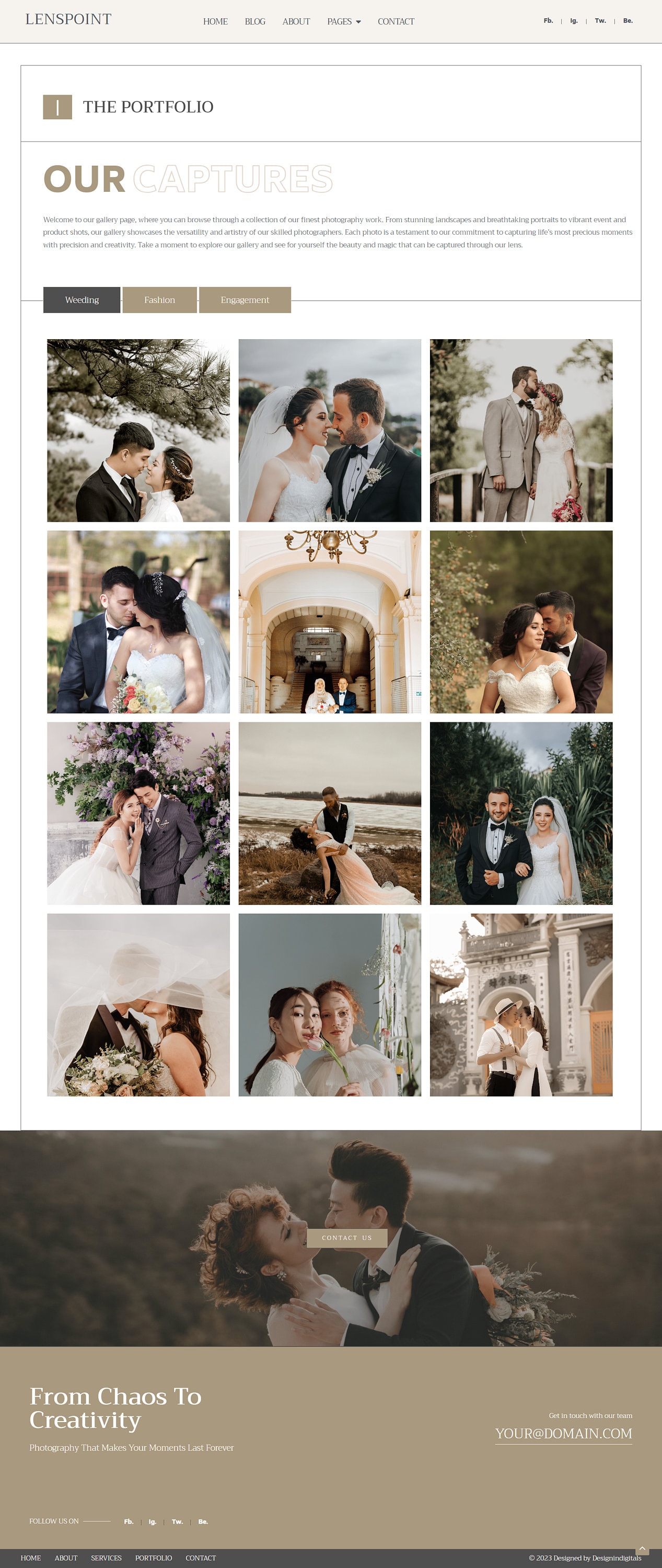 Photography & Portfolio site Template Kit site Template for