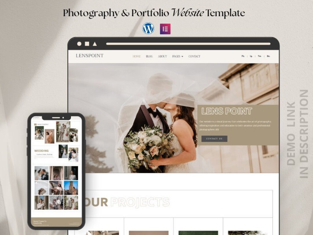 Photography & Portfolio site Template Kit site Template for