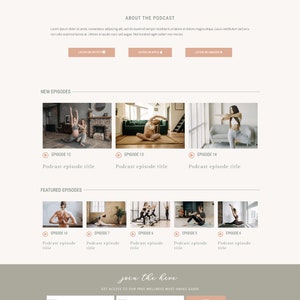 Health & Wellness Elementor Template Kit Yoga Meditation Mental health Beauty website image 5