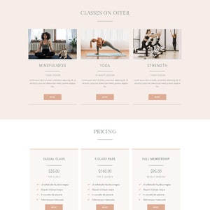 Health & Wellness Elementor Template Kit Yoga Meditation Mental health Beauty website image 4