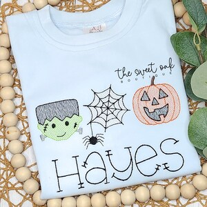 Embroidered Halloween Shirt Custom Toddler Halloween Shirt Personalized Embroidered Halloween Shirt Halloween Spiders Shirt Halloween Shirt