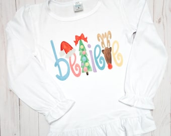 Watercolor Believe Shirt Custom Toddler Christmas Shirt Personalized Watercolor Believe Christmas Shirt Believe Christmas Shirt