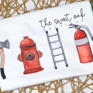 Kids Firefighter Shirt, Fireman Shirt, Kids Fire Truck Shirt, Future Firefighter Shirt, Firetruck Shirt, Firetruck Birthday Firefighter Gift