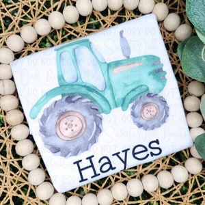 Watercolor Tractor Shirt Custom Toddler Tractor Shirt Farm Shirt Custom Farm Tractor Shirt Kids Tractor Shirt