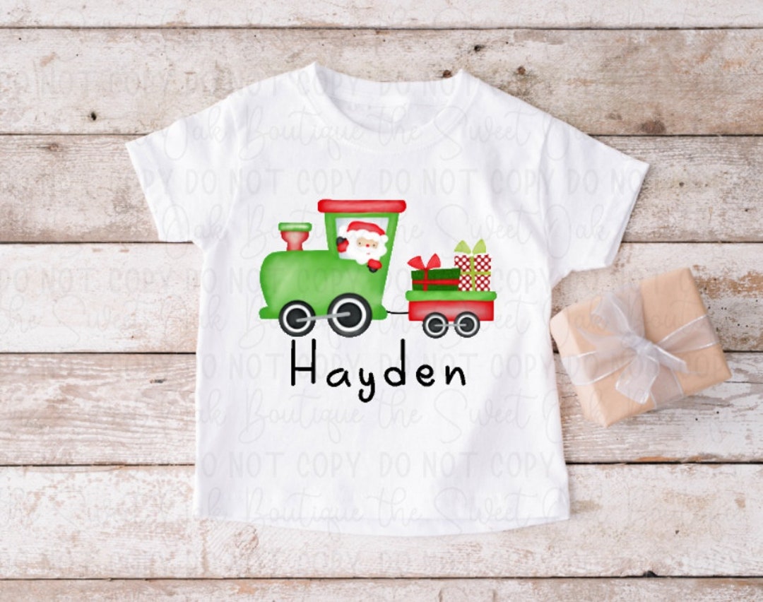 Christmas Train Girls - Ruffle Shirt main image 0