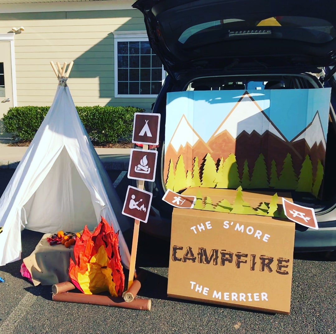 Camping Files Trunk or Treat Decor Printable Decoration Hiking PDF Sign and Poster Added Etsy