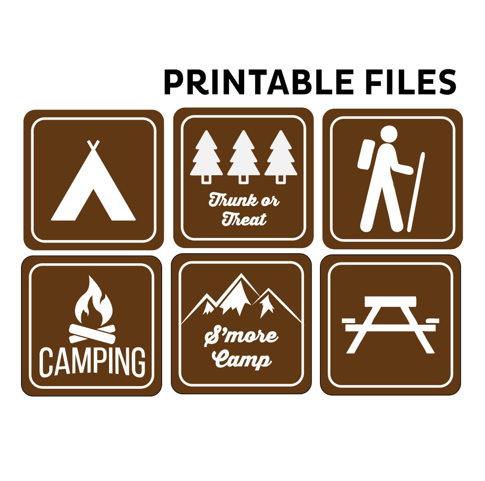 Camping Files Trunk or Treat Decor Printable Decoration Hiking Camping Files Trunk or Treat Decor Printable Decoration Hiking