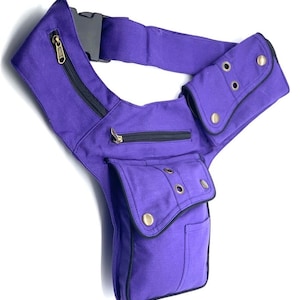 Handmade Cotton Fanny Pack: Hippie Festival Crossbody Bag