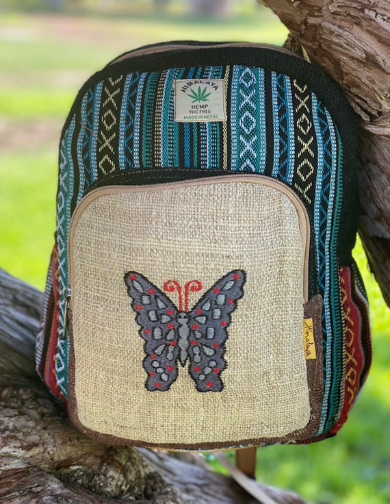 Himalaya Pure Hemp Mini Backpack - Etsy Canada display picture 1