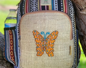 Himalaya Hanf Rucksack: Handgenähte Laptoptasche aus Hanf
