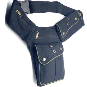 Handmade Canvas Fanny Pack: Hippie Style Crossbody Festival Bag