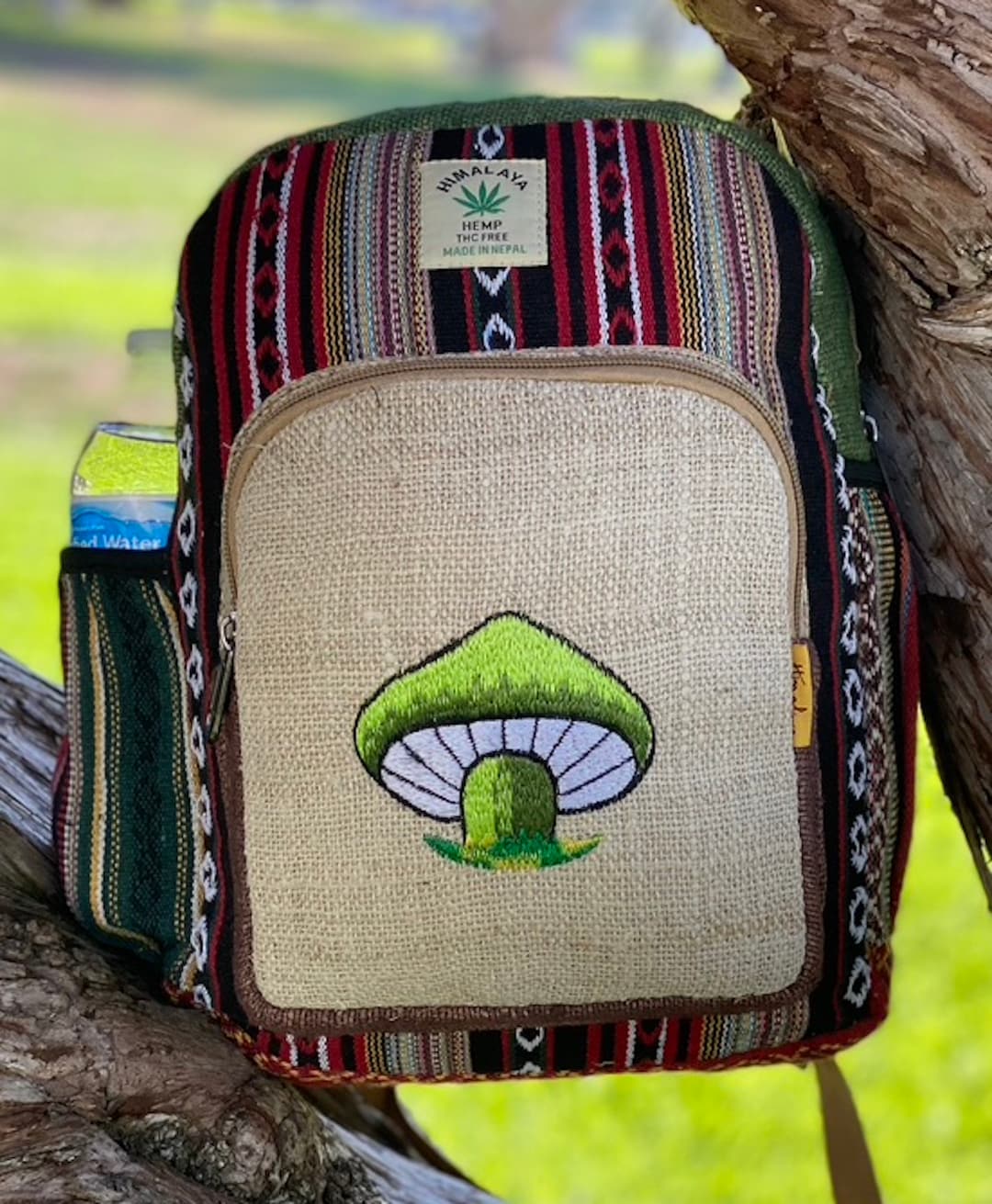 Handmade Hemp Backpack: Mushroom Design, Himalaya Fair Trade - Etsy