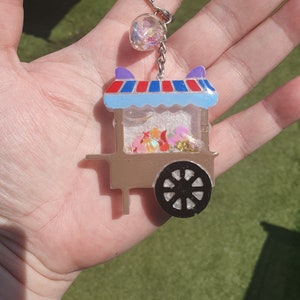 Food Cart Shaped Shaker Key Chain