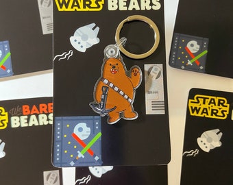 We Bare Bears Keychain / GRIZZLY BEAR as Chewbacca
