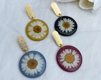 Daisies  | Handmade Jewelry | Earrings | Polymer Clay Earrings | Jewelry | Gold Jewelry | Lightweight Earrings | Statement Earrings | Gift