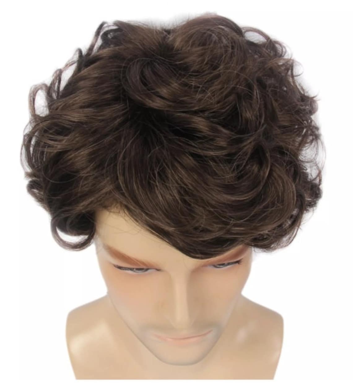 MOST REALISTIC Wig Groovy Curly Wig for Men Natural Look Etsy
