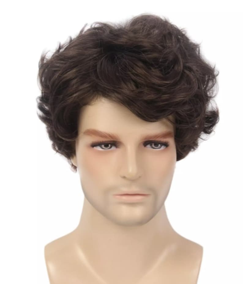 MOST REALISTIC Wig Groovy Curly Wig for Men Natural Look Etsy