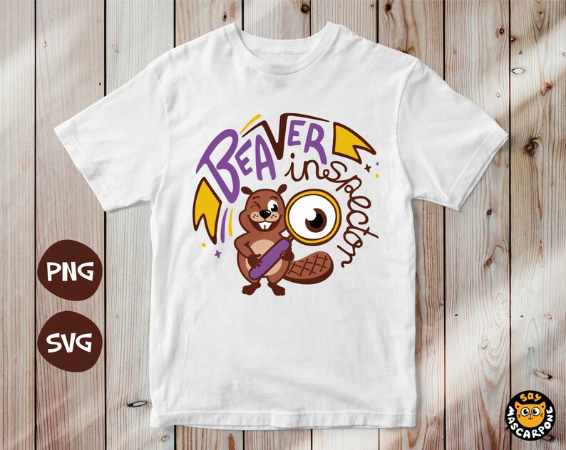Beaver Inspector Svg, Kids Shirt Svg, Digital Download Art, Quote Svg
