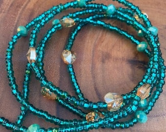 Emerald City Love Waistbeads - Handgefertigter grüner Perlenschmuck für leidenschaftlichen Ausdruck