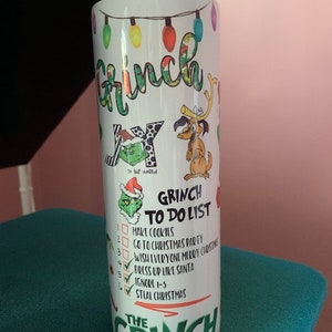 Grinch Tumbler, Grinch Gifts, Christmas Tumblers, Customized Tumbler, Personalized Tumbler