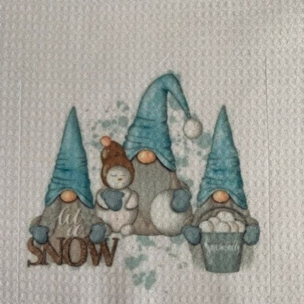 Gnome Kitchen Towels, Gnome Towels, Winter Towels, Kitchen Towels, Gnome Gifts, Housewarming Gifts, Gifts For Men, Gifts For Women