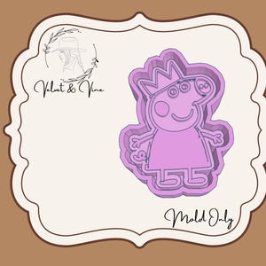 Molde de Freshie de cerdo de dibujos animados