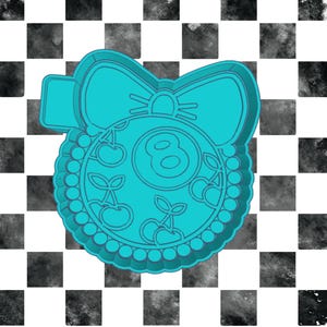 Eight Ball Cherry Freshie Mold: Silicone Car Air Freshener