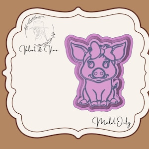 Schwein mit Schleife Freshie Mould