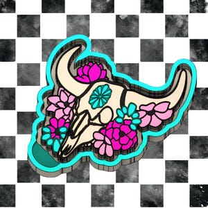 Silikonform Western Flower Bull