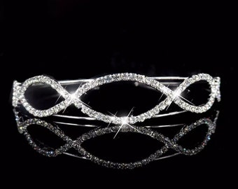 Bridal Crystal Rhinestone headband/ hairband, tiara bridesmaid hair, prom and wedding